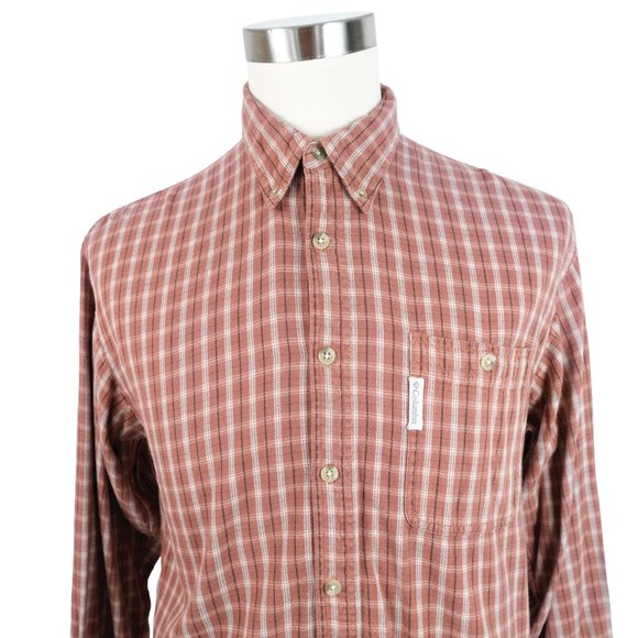 Columbia Authentic Issue Mens M Plaid Long Sleeve Shirt Vintage Y2K - Picture 1 of 12